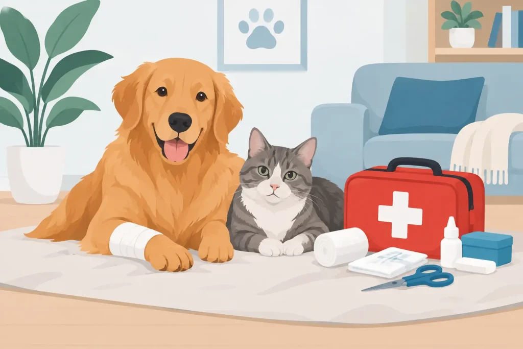 Guía de primeros auxilios para mascotas en casa